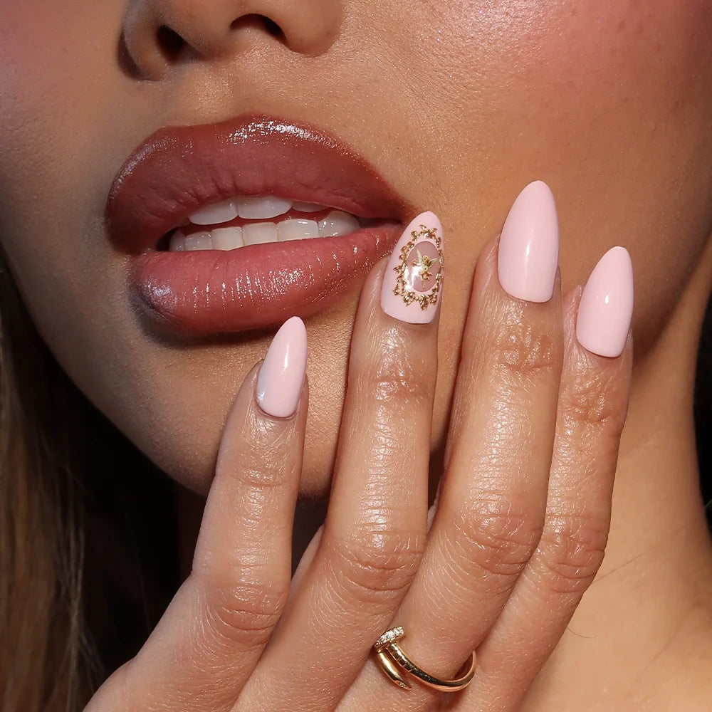 Lover's Crest press-on nails - image 5 of 8, french tip almond