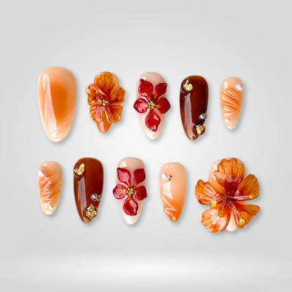 Floral Whisper press-on nails - image 12 of 15, floral almond