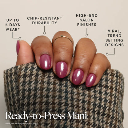 Mauve Muse press-on nails - image 5 of 8, jelly glaze oval