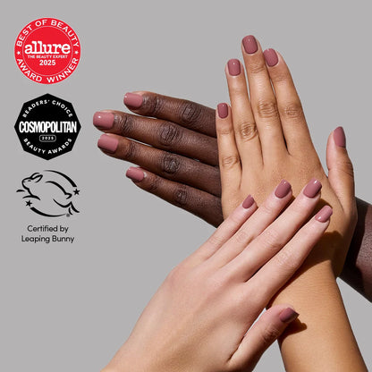Mauve Cutie press-on nails on hand - lifestyle photo, pastel finish