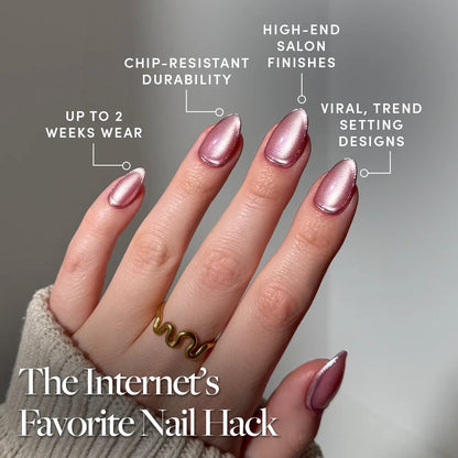 Mertini press-on nails - image 6 of 9, cat-eye velvet almond