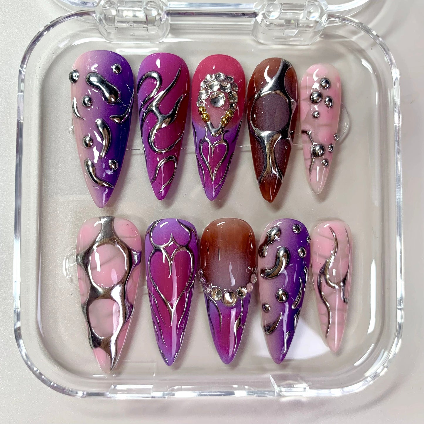 Ethereal Glaze press-on nails - image 8 of 16, milky cloud dancer almond