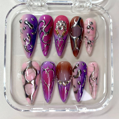 Ethereal Glaze press-on nails - image 8 of 16, milky cloud dancer almond