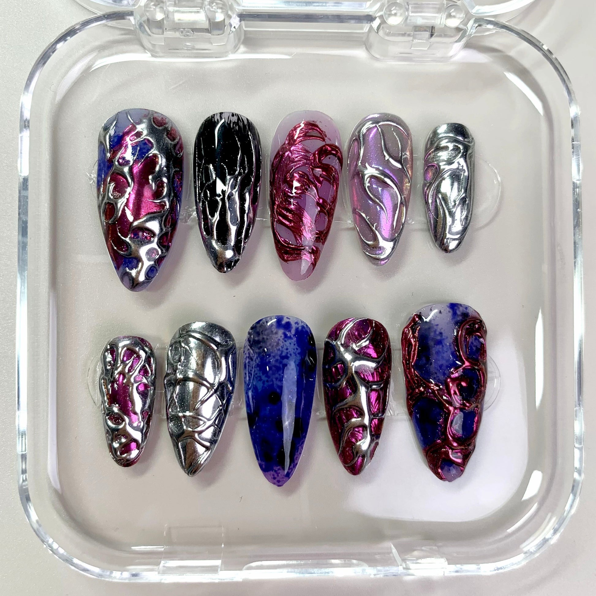 Ethereal Glaze press-on nails - image 6 of 16, milky cloud dancer almond
