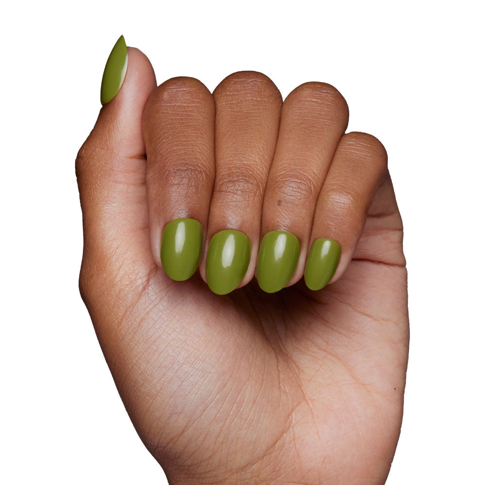 Moss Green press-on nail set - XS to L sizing, seasonal design
