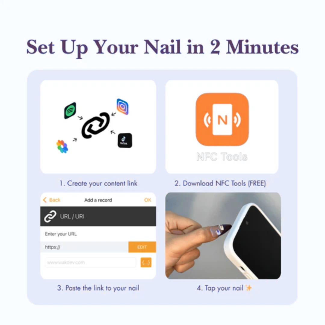 NFC Nail Keychain Bowtie Nail Box accessory - image 8 of 12