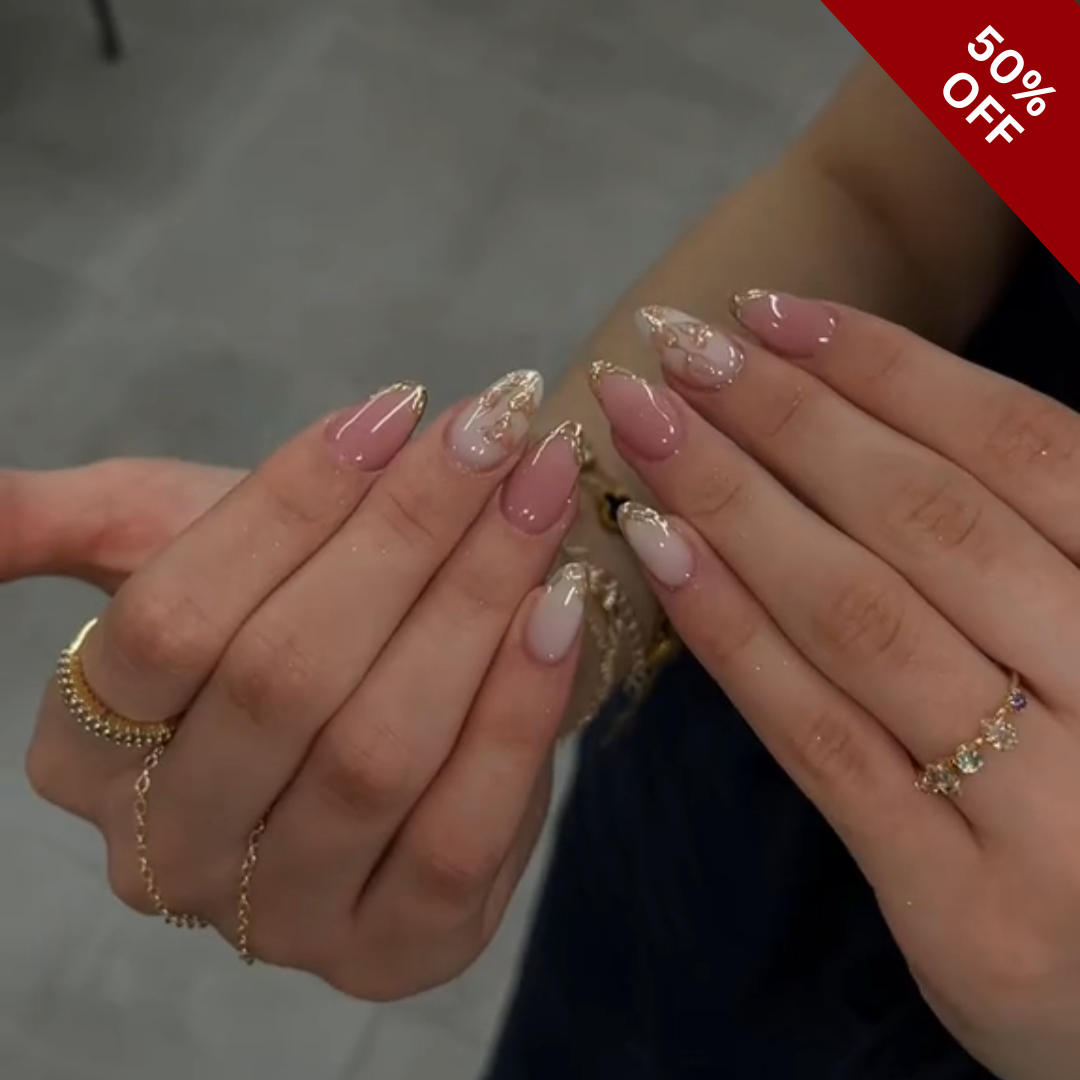 Golden Whisper press-on nails - image 13 of 16, cat-eye velvet almond