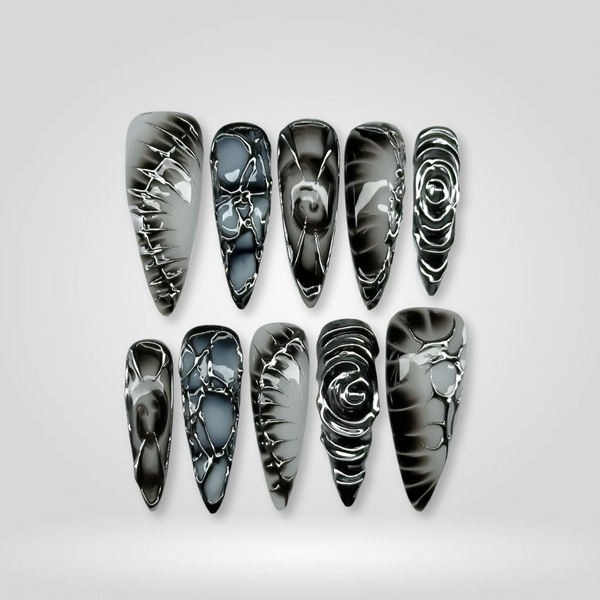 Chrome Kiss | Pearl-Shift Almond Press-Ons press-on nail set