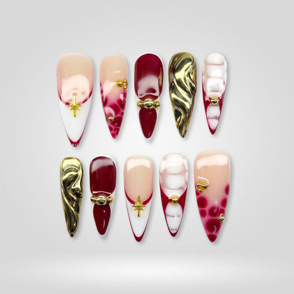 Platinum Edge | Pearl-Shift Almond Press-Ons press-on nail set