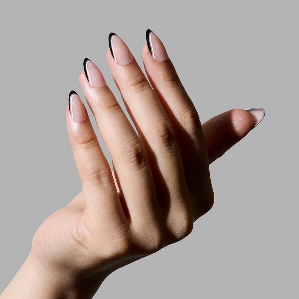 NO IN BETWEEN press-on nails close-up texture detail - milky cloud dancer finish, US shipping
