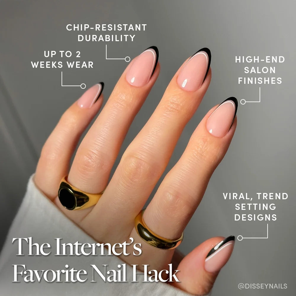 NO IN BETWEEN press-on nails - image 5 of 9, milky cloud dancer almond