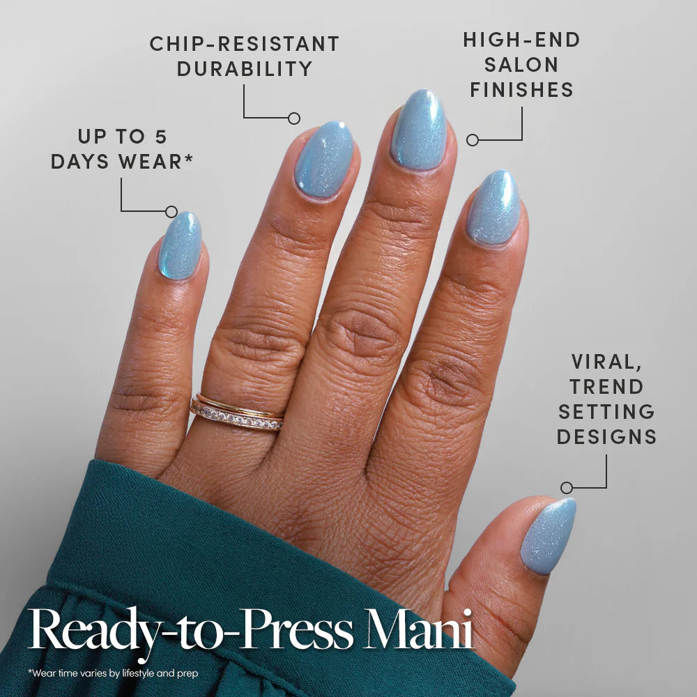 Ocean Prism press-on nails - image 5 of 8, jelly glaze almond