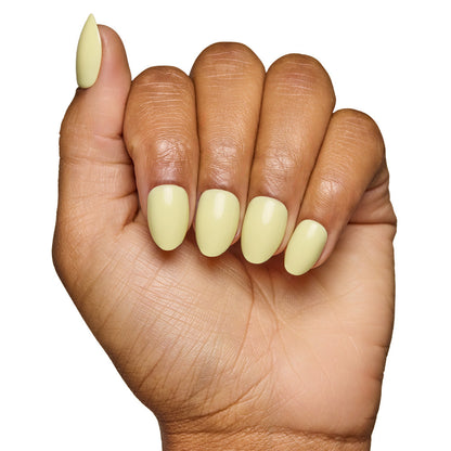 Pastel Yellow press-on nail set - XS to L sizing, butter yellow design