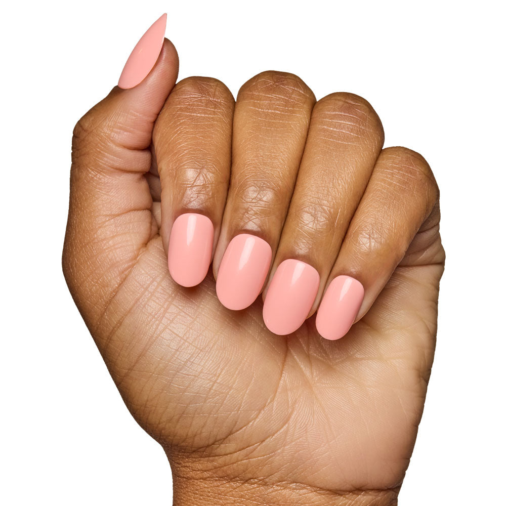 Peach Coral press-on nail set - XS to L sizing, pastel design