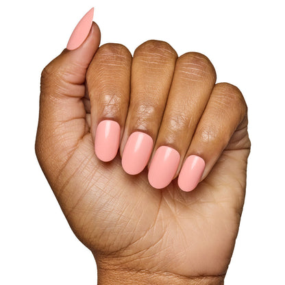 Peach Coral press-on nail set - XS to L sizing, pastel design
