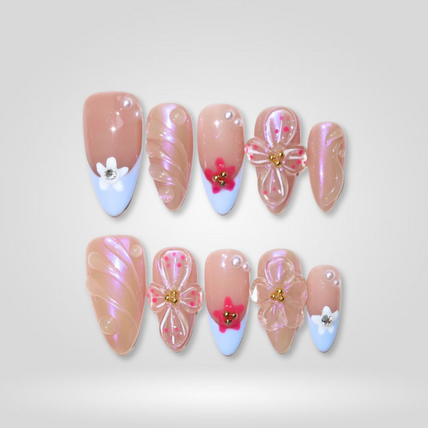 Petal Pop | Floral Almond Press-Ons press-on nail set
