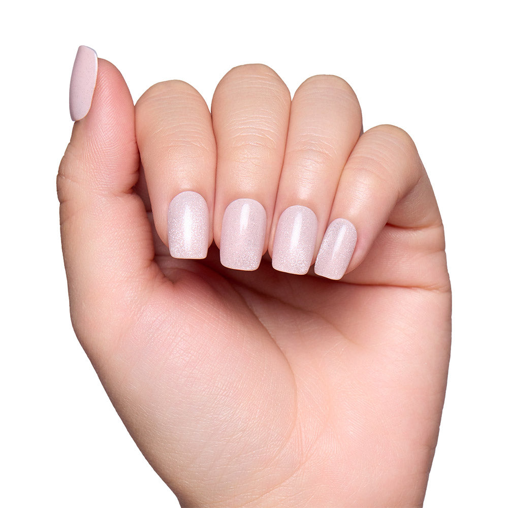 Pinky Promise press-on nail set - XS to L sizing, cat-eye velvet design