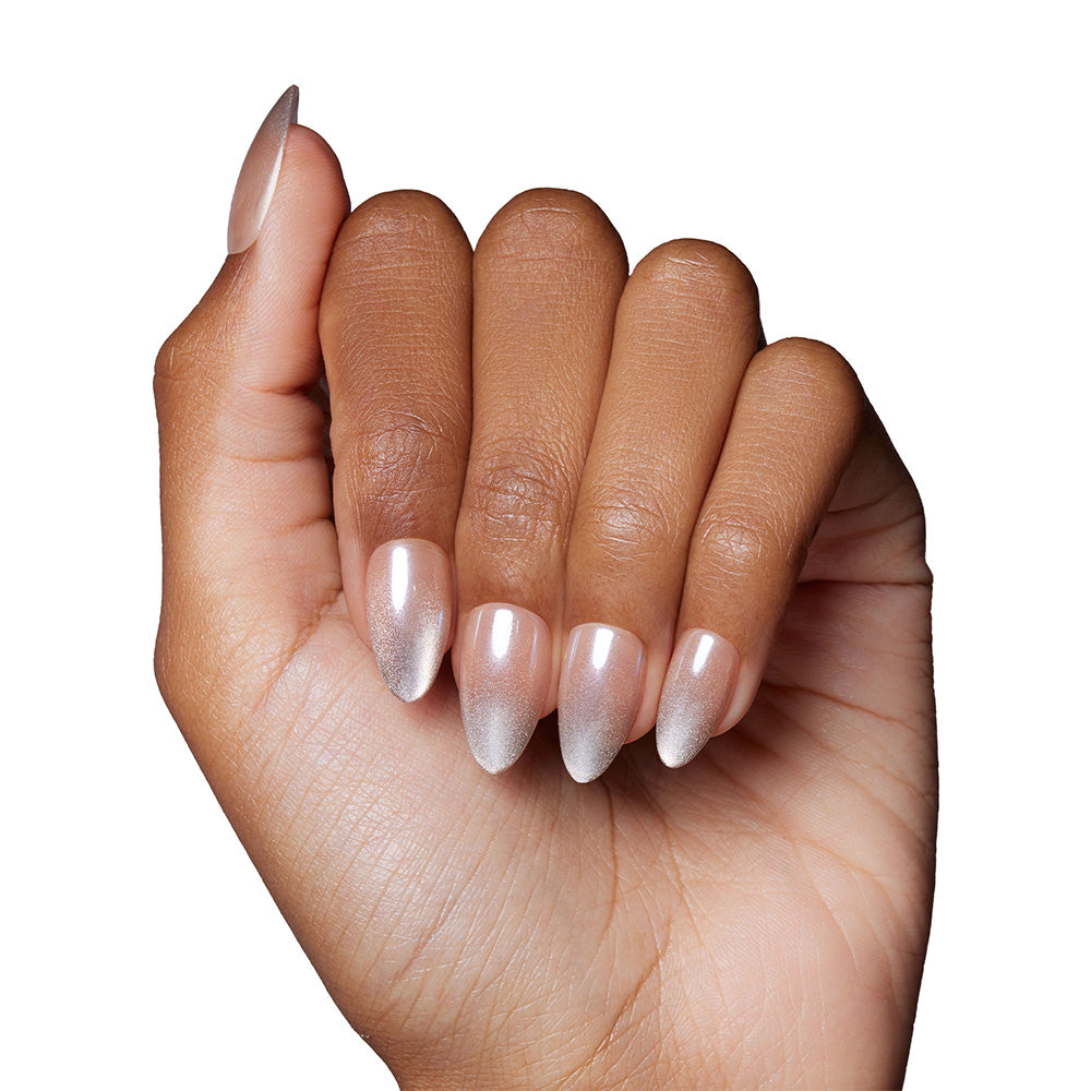 Polar Night press-on nails close-up texture detail - cat-eye velvet finish, US shipping