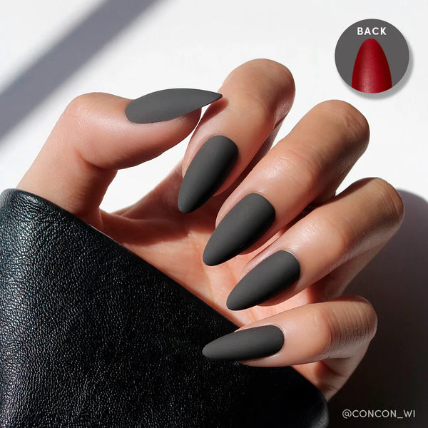 Red Bottom | Cat-Eye Velvet Almond Press-Ons press-on nail set