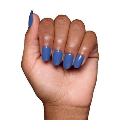 Regal Blue press-on nail set - XS to L sizing, seasonal design