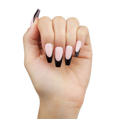 Rogue press-on nail set - XS to L sizing, milky cloud dancer design