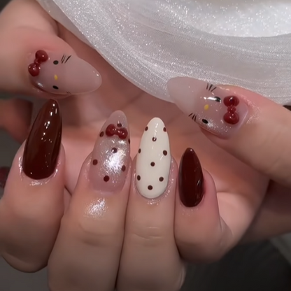 Whimsical Kit press-on nails - image 7 of 11, soft neutral almond
