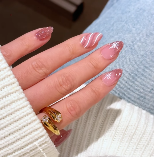 Holiday Magic press-on nails - image 5 of 15, ombre gradient almond