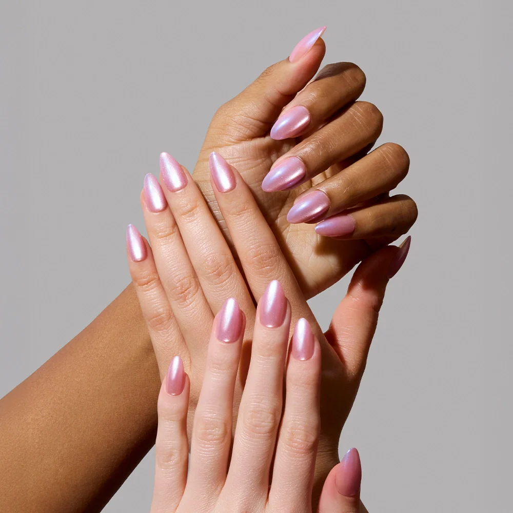 Seaspell press-on nail set - XS to L sizing, cat-eye velvet design