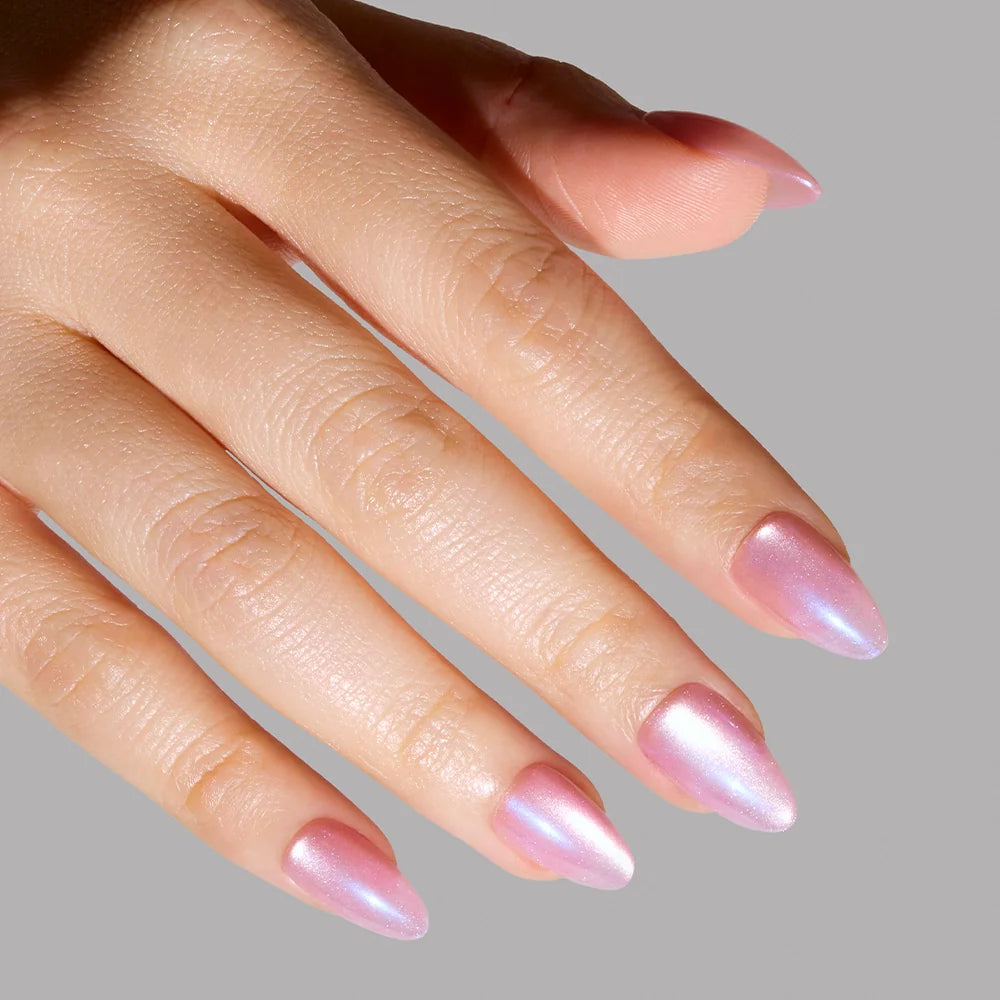 Seaspell press-on nails close-up texture detail - cat-eye velvet finish, US shipping