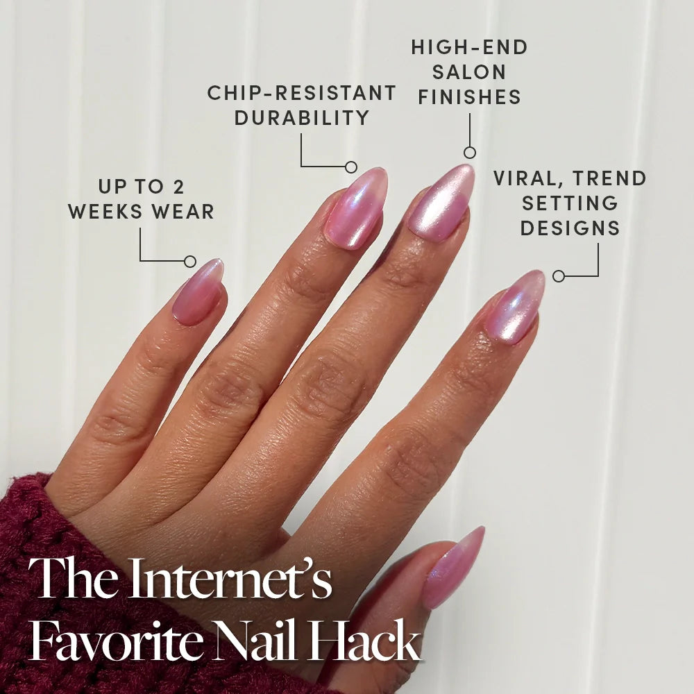 Seaspell press-on nails - image 5 of 9, cat-eye velvet almond