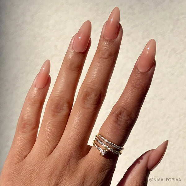 Sheer Peach | Jelly Glaze Almond Press-Ons press-on nail set