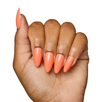 Soft Tangerine press-on nail set - XS to L sizing, pastel design