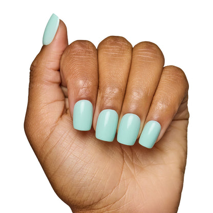 Soft Teal press-on nail set - XS to L sizing, soft neutral design