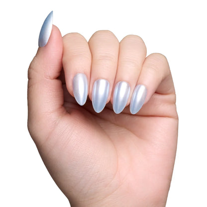 Something Blue press-on nail set - XS to L sizing, jelly glaze design
