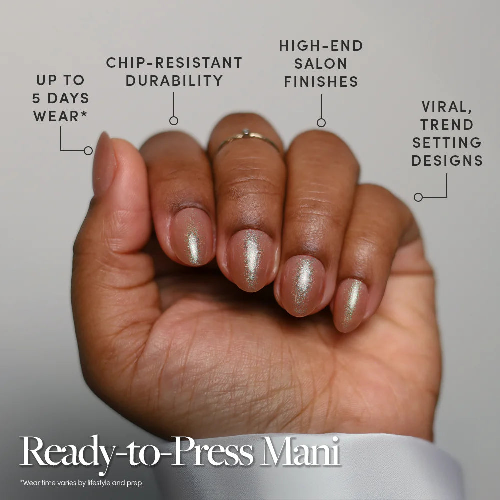 Sparkly Brown press-on nails - image 5 of 8, jelly glaze oval