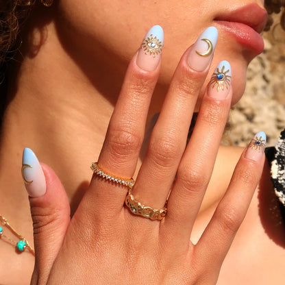 Spirited Sky press-on nails - image 5 of 8, 3d sculptural oval