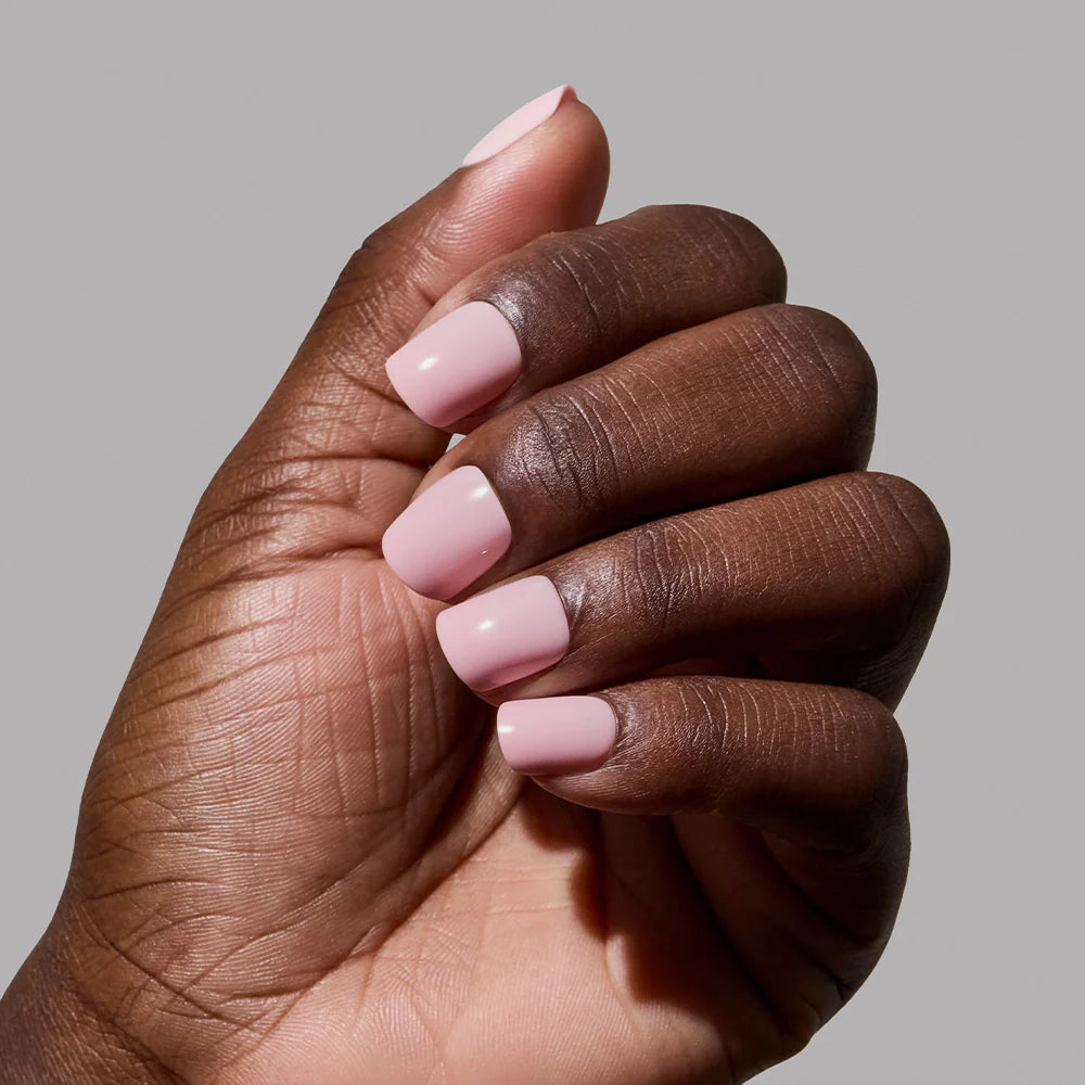 Sugar BB press-on nails on hand - lifestyle photo, soft neutral finish