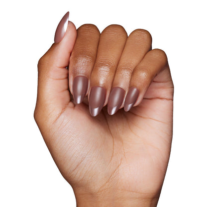 Terra press-on nails on hand - lifestyle photo, french tip finish