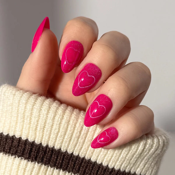 Text Me Back | Cat-Eye Velvet Almond Press-Ons press-on nail set