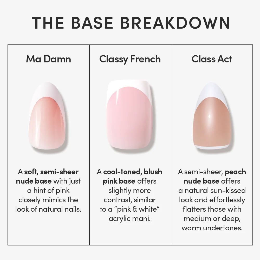 Class Act press-on nails - image 6 of 9, milky cloud dancer almond