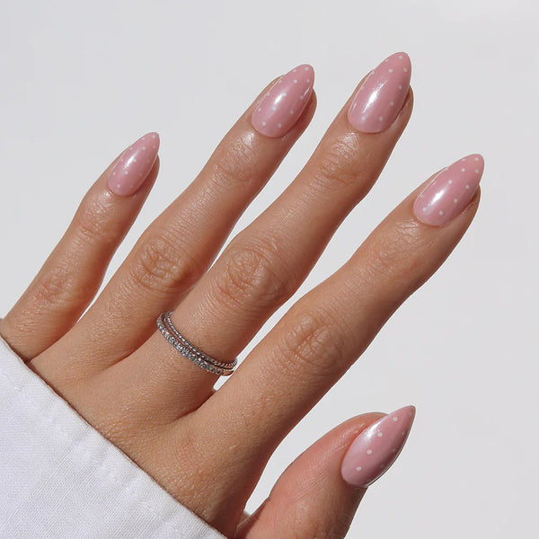 Barely Spotted | Polka Dot Almond Press-Ons press-on nail set
