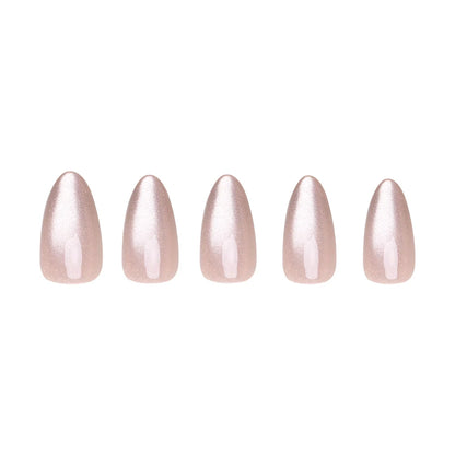 The Vow press-on nails close-up texture detail - cat-eye velvet finish, US shipping