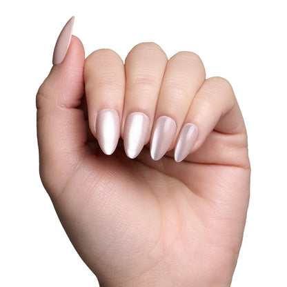 The Vow press-on nail set - XS to L sizing, cat-eye velvet design