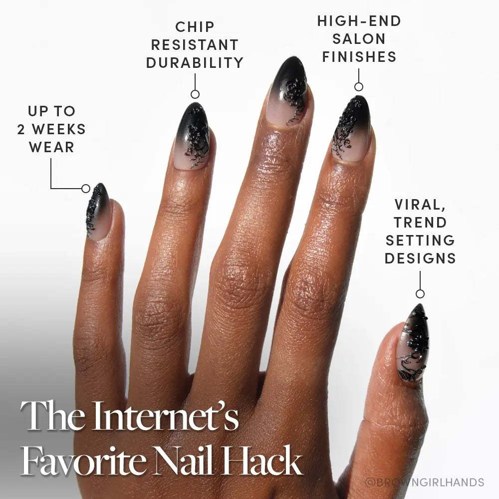 ‘Til Death press-on nail set - XS to L sizing, 3d sculptural design