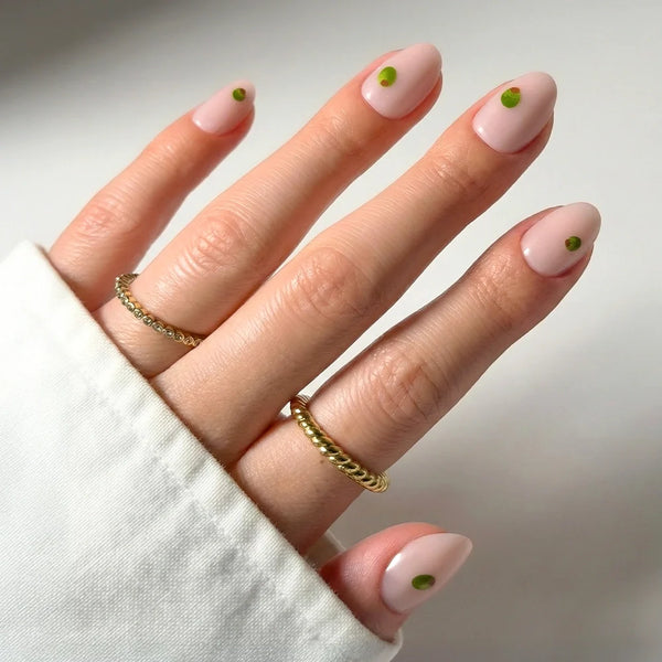 Tipsy Olive | French Tip Oval Press-Ons press-on nail set