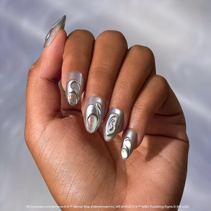Unicorn Blood press-on nails close-up texture detail - 3d sculptural finish, US shipping