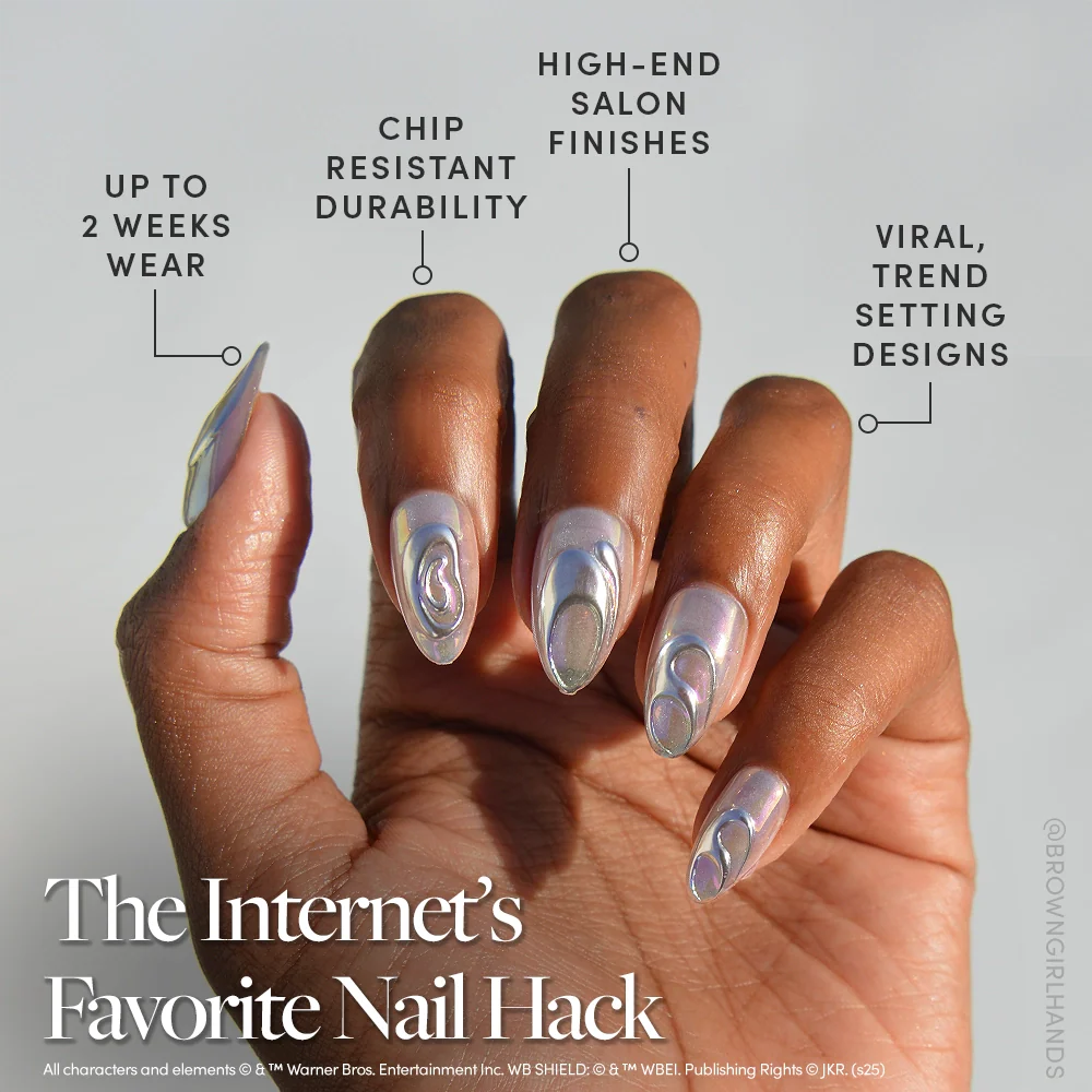 Unicorn Blood press-on nails - image 6 of 10, 3d sculptural almond