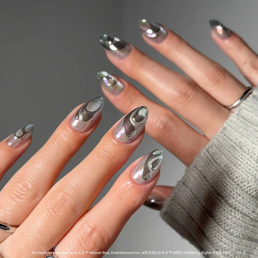 Unicorn Blood press-on nails - image 5 of 10, 3d sculptural almond