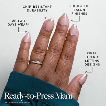 Velvet Chrome press-on nails - image 5 of 8, cat-eye velvet almond