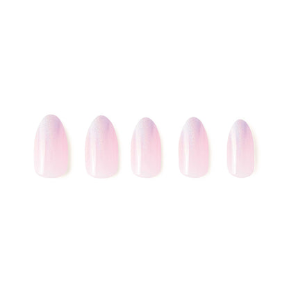 Winter Storm press-on nails close-up texture detail - french tip finish, US shipping
